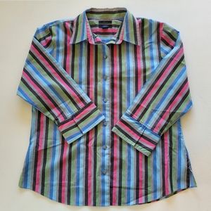 Westbound Women's Size 12 Striped 1/4 Sleeve Shirt